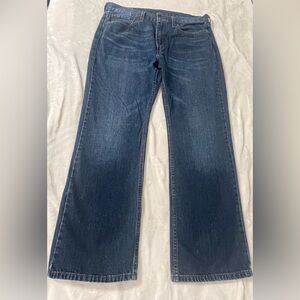 Levis 527 Jeans Mens 36x30 Blue Low Boot Cut Dark Wash Denim Western Rodeo